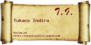 Tukacs Indira névjegykártya